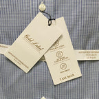 Roundtree & Yorke Shirt Big & Tall Men's 20 36/37 Blue Check Dress Shirt