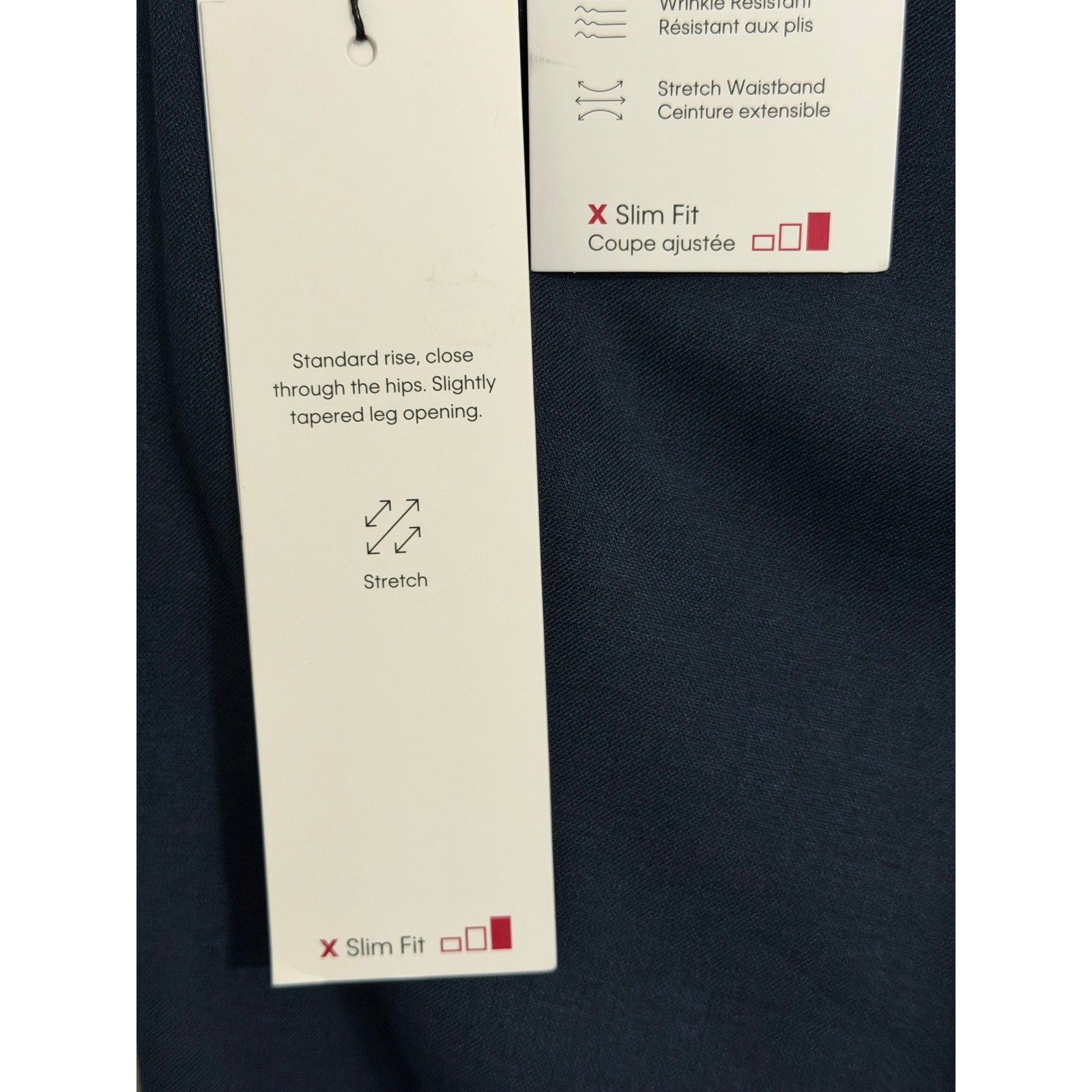 Calvin Klein Dress Pant Men's 34"x34" Slim Fit Flat Front Stretch Blue
