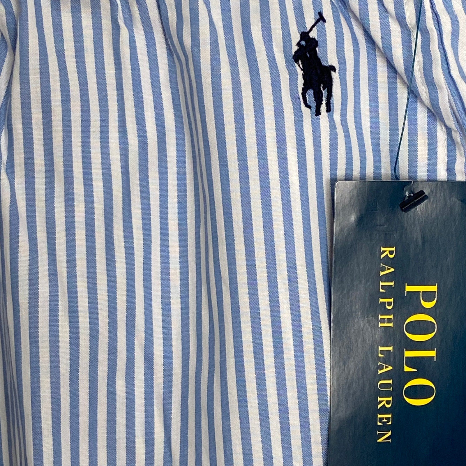 Polo Ralph Lauren Sleepwear Men's 4X Big & Tall Sleep Shorts Blue Pinstripe