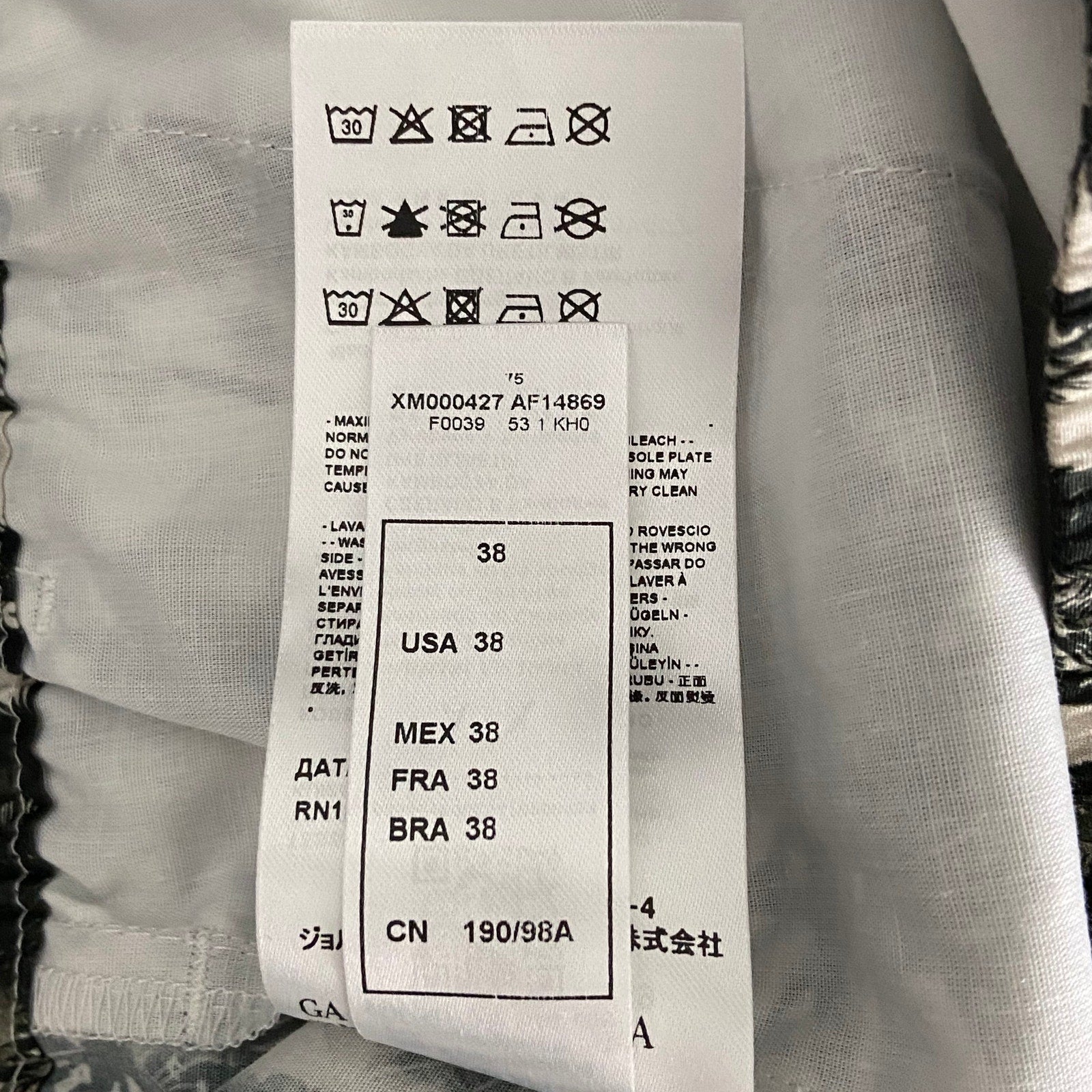 Armani Exchange Shorts Men's 38W Cotton Bermuda Shorts Green Tropical Print