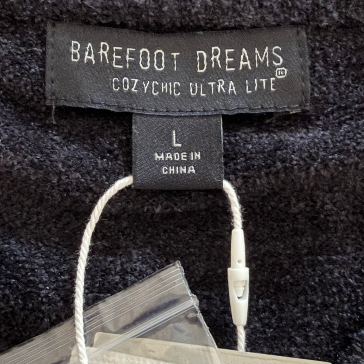 Barefoot Dreams Zip-Front Jacket Men's Large CozyChic Ultra Lite Black