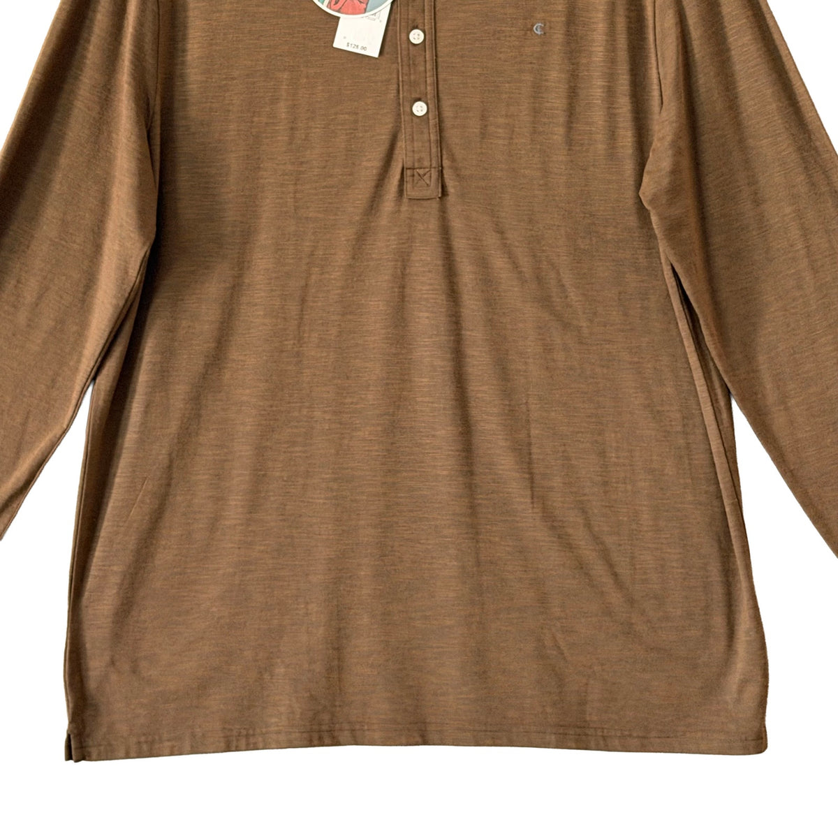 Criquet Polo Shirt Men's XL Long Sleeve Moisture Wicking Quick Dry Single Malt