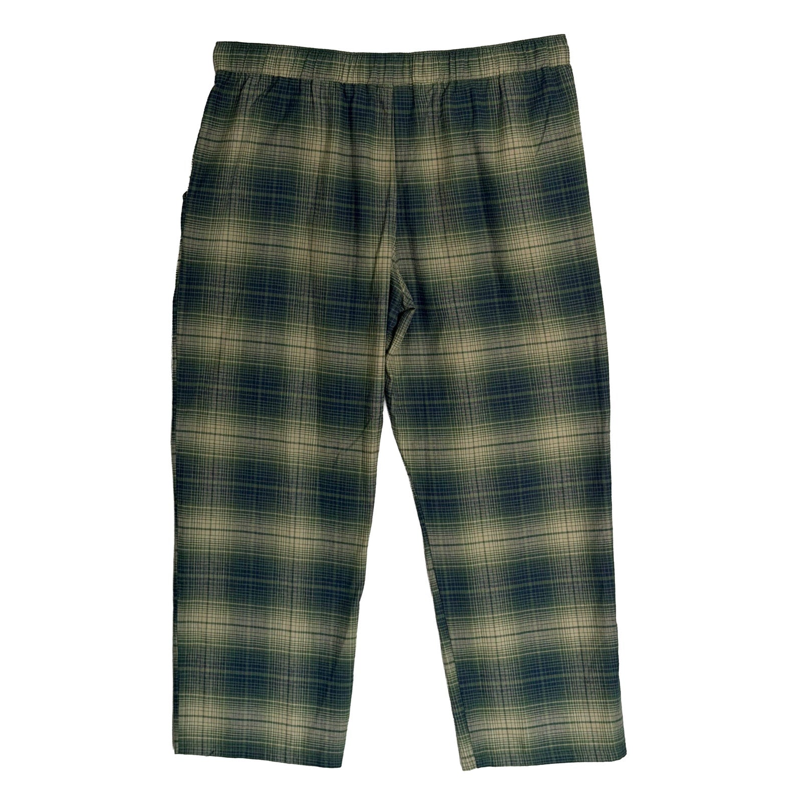 Pendleton Flannel Pajama Pant Men's XXL Elastic Drawstring Waist Green Plaid