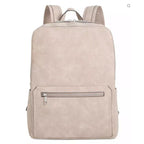 Alfani Men's Backpack Adjustable Backstrap, Zip Closure Medium Beige