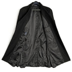 Nautica Overcoat Men's 42 Regular Double-Breasted Wool Blend Lined Black