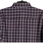 Visconti Black Casual Shirt Men's Small Italian Fabric Stretch Burgundy