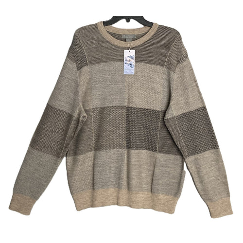 Daniel Cremieux Knit Sweater Men's XL Crew Neck Alpaca Wool Blend Oatmeal