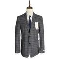 Bar III Sport Coat Men's 40 Long Slim Fit Stretch Fabric Grey Check