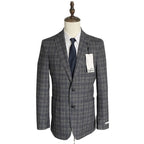 Bar III Sport Coat Men's 40 Long Slim Fit Stretch Fabric Grey Check