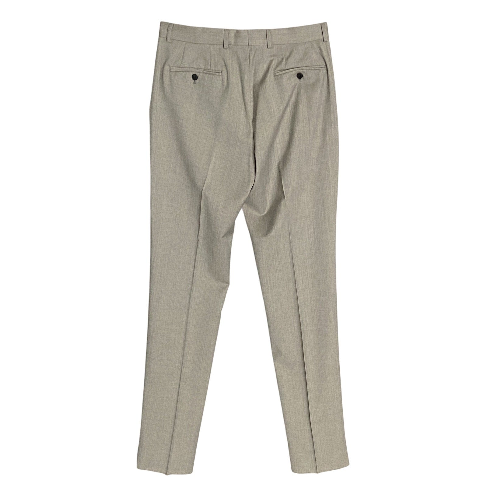 Armani Exchange Dress Pant Men's 32W Flat Front Raw Hem Stretch Wool Taupe