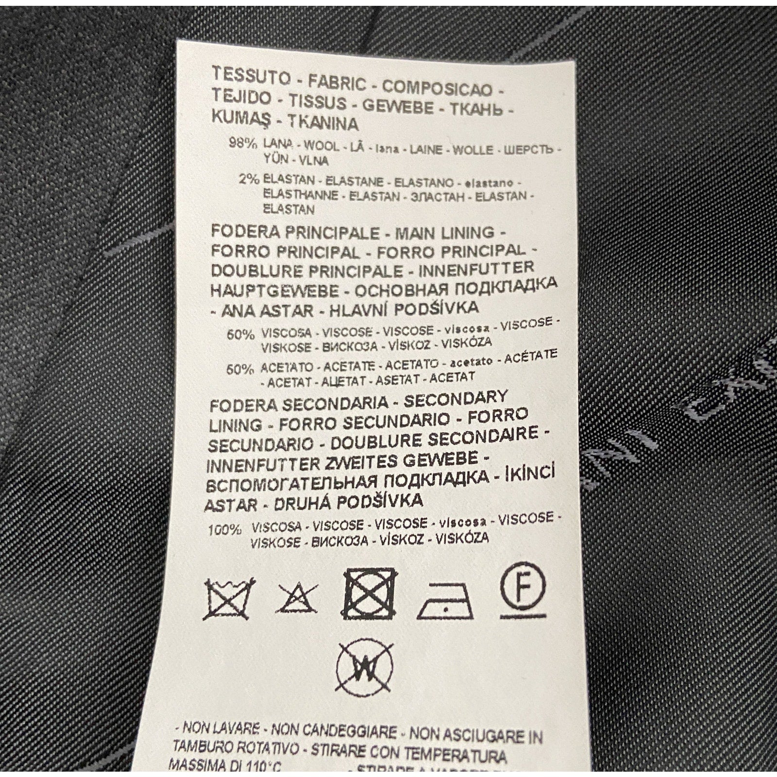 Armani Exchange Suit Jacket Men's 40 Regular Wool Solid Grey NEW