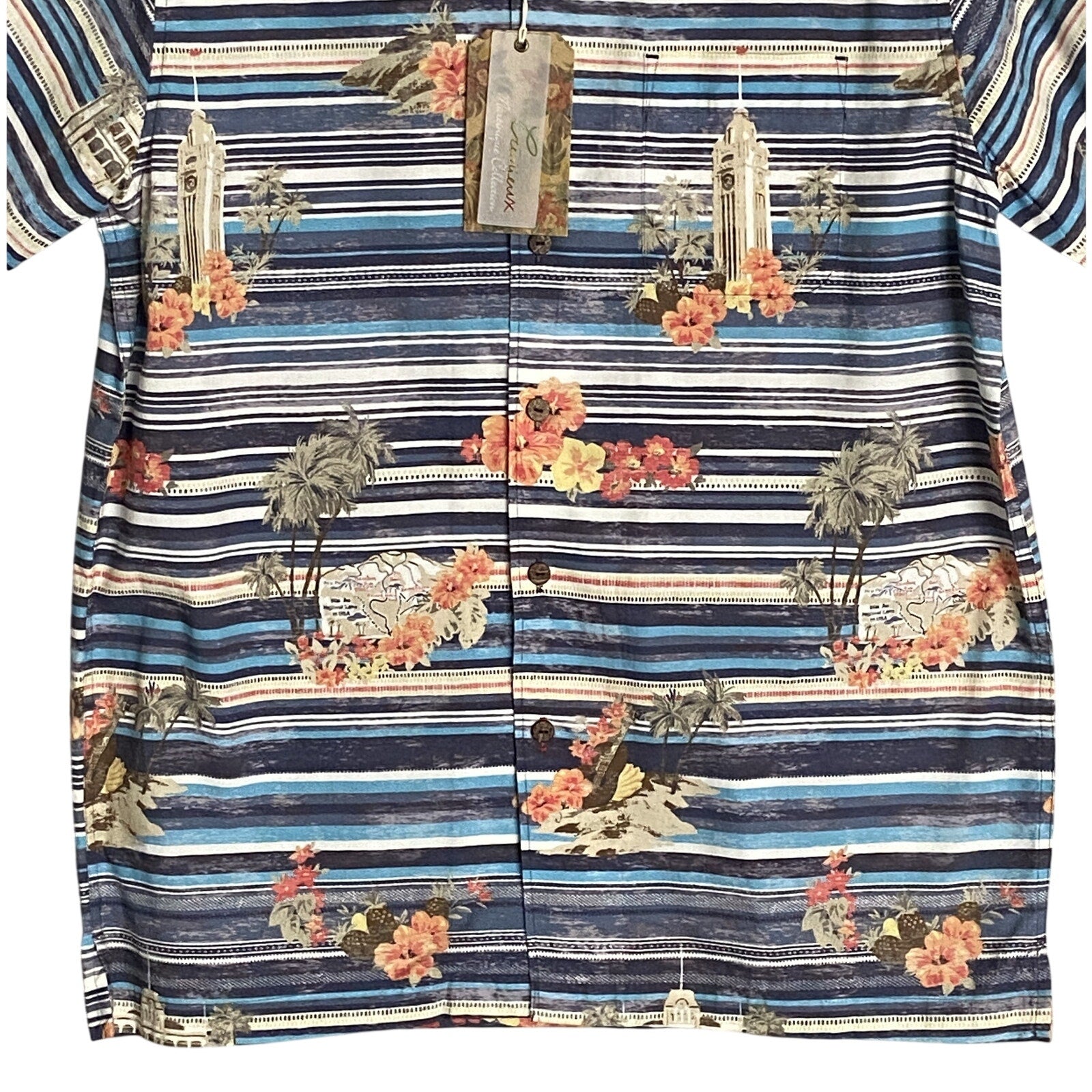 Daniel Cremieux Shirt Men's Medium Martinique Collection Camp Shirt