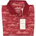 Tommy Bahama Men's Large Sport Bay View Polo Shirt Chili Pepper Red Tropical