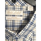 Roundtree & Yorke Performance Dress Shirt Men's 4XB LS Big & Tall Blue Plaid