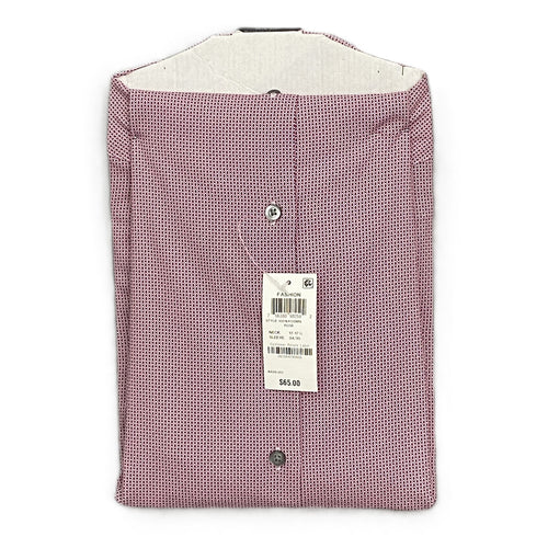 Alfani Dress Shirt Men's XL 17-17.5 34/35 Slim Fit Rose & White Geo Print