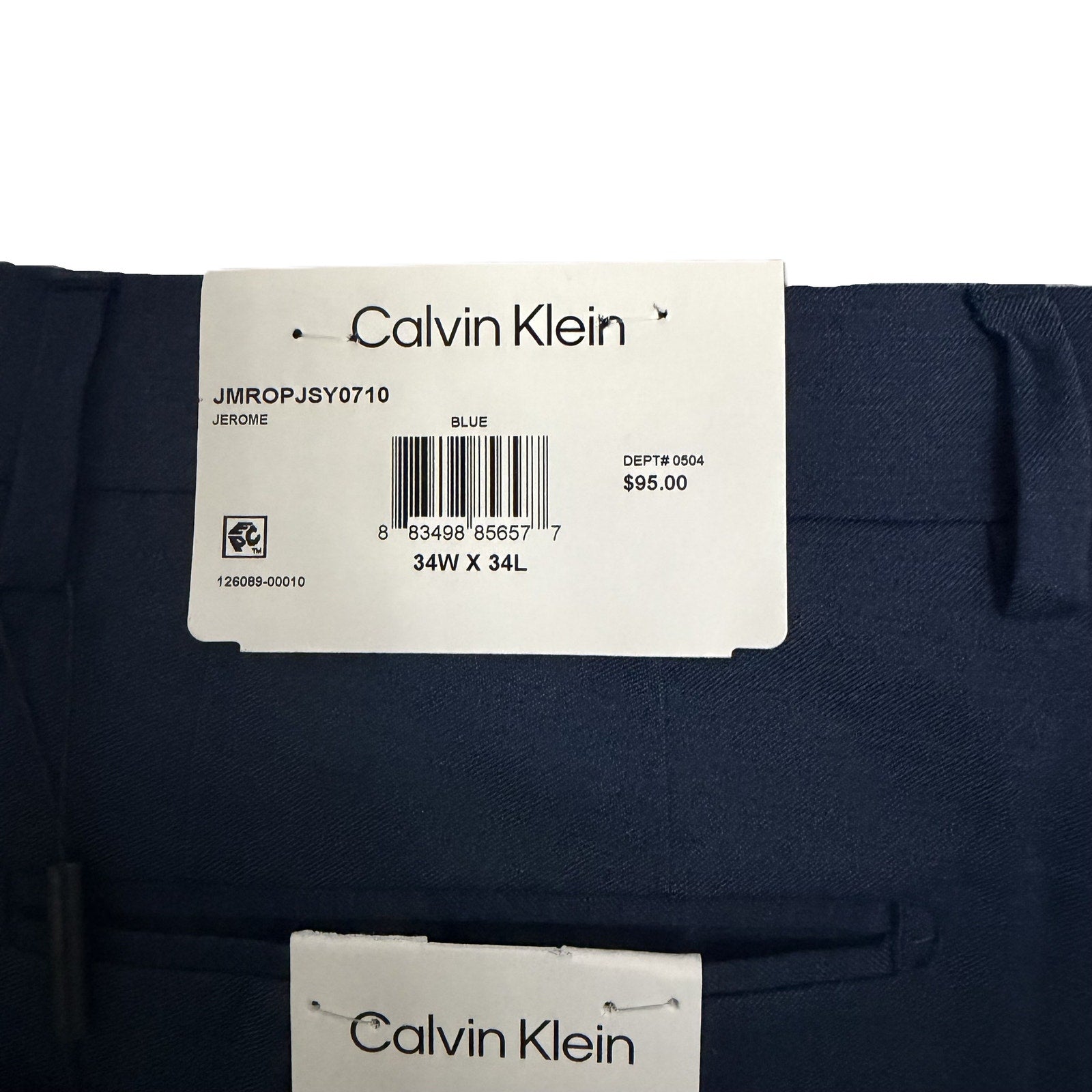 Calvin Klein Dress Pants Men's 34"x34" Slim Fit Stretch Jerome Blue