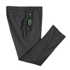 Ted Baker London Joey Pant Men's 42R Wool Dress Pant Solid Gray Raw Hem