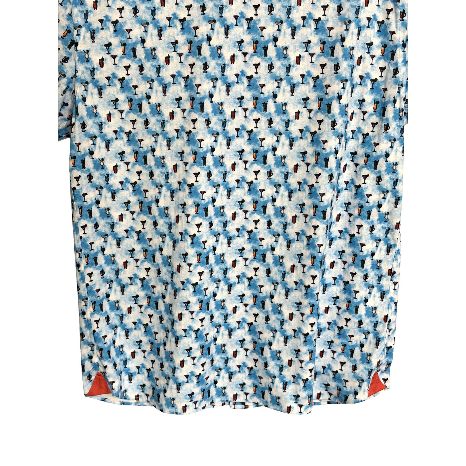 Visconti Black Casual Shirt Men's Small Modern Fit Stretch Cocktail Print