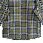 Mizzen+Main Men's XL Trim Fit City Flannel Twill Shirt Olive Thomas Plaid