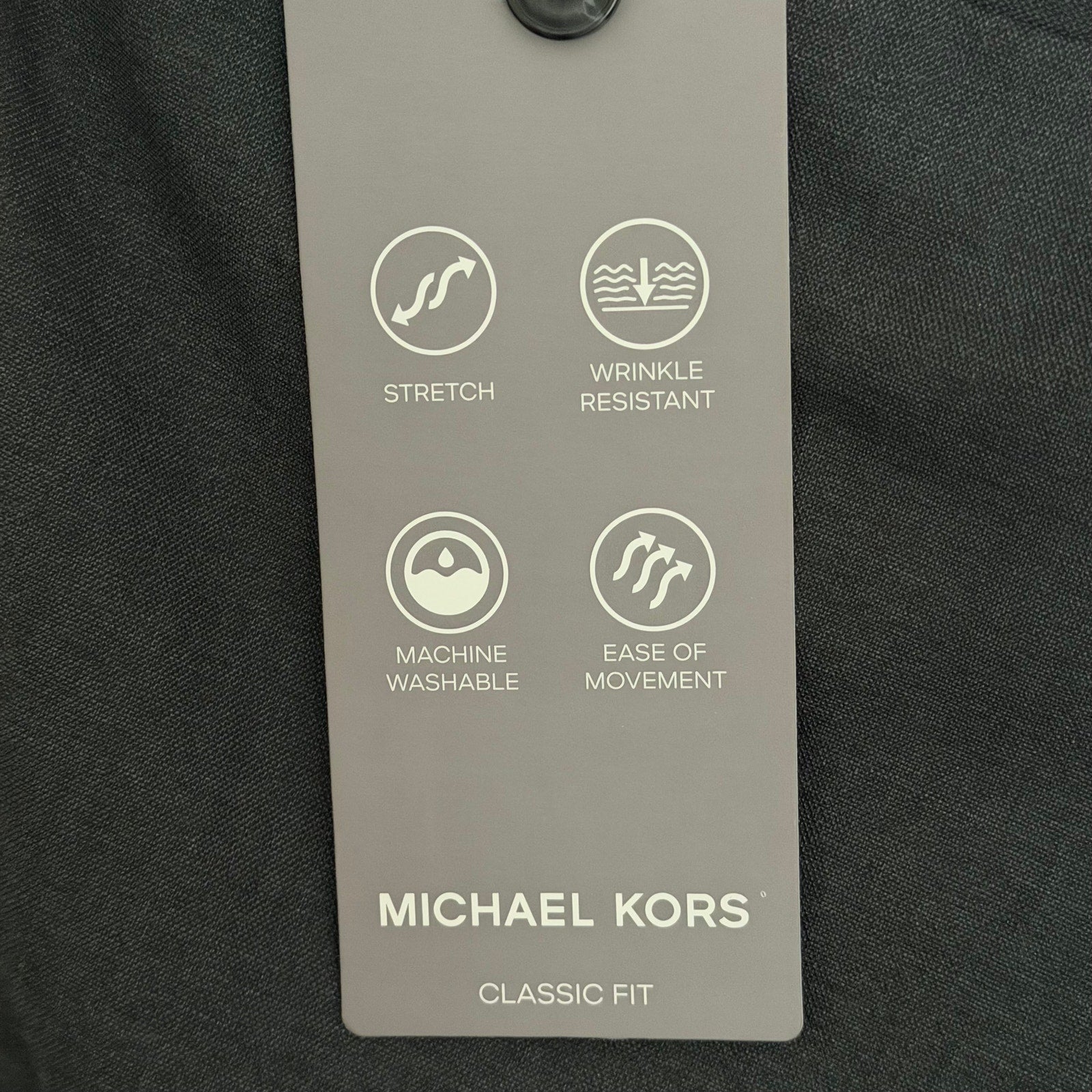 Michael Kors Dress Pants Men's 36"x30" Classic Fit Stretch Charcoal Grey