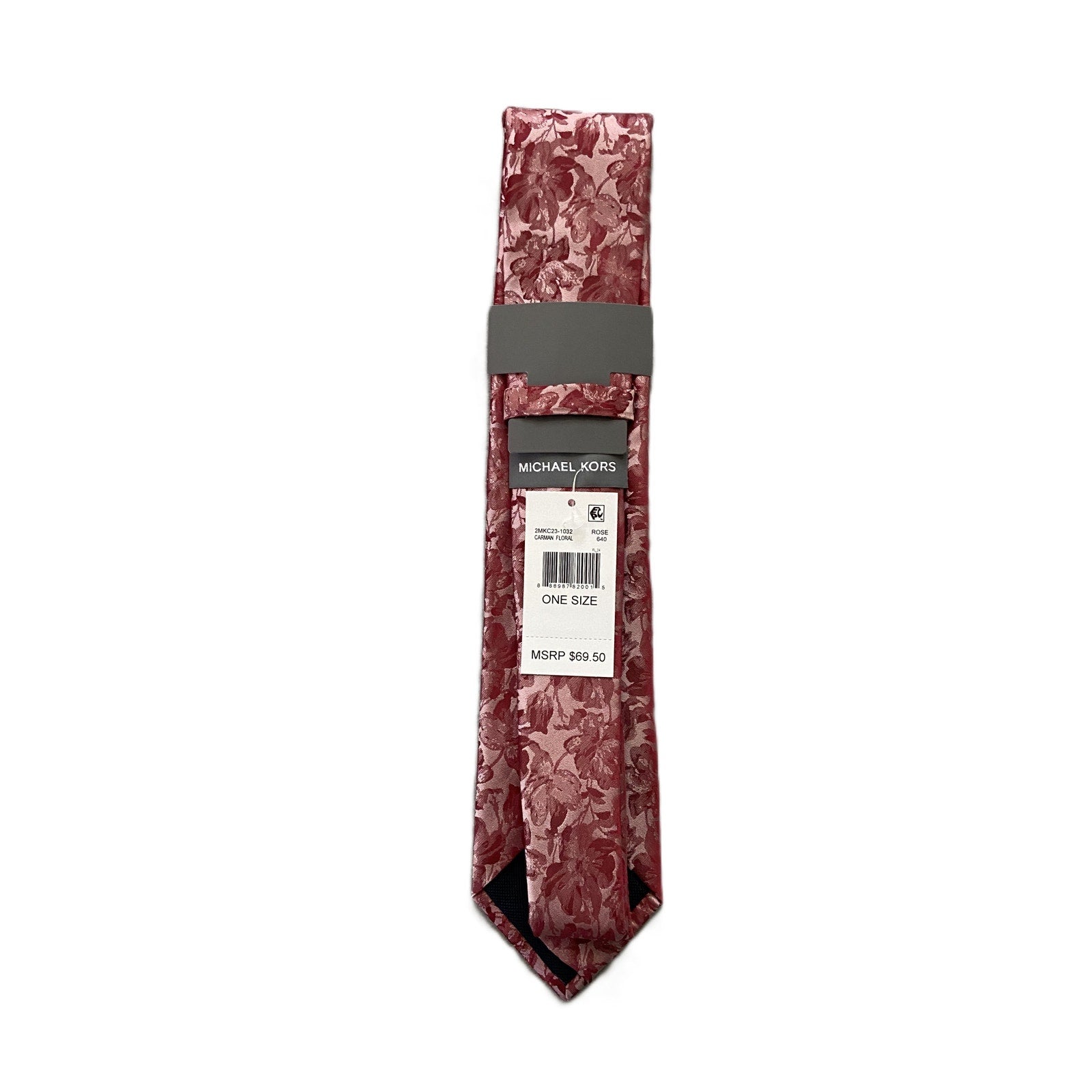 Michael Kors Necktie 3" Rose Carman Floral Standard Length Silk Blend