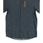 Travis Mathew Shirt Men's Small Lightweight Button-Up Stretch Blue Geo
