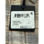 The Normal Brand Shirt Men's XL Hudson Double Brushed Flannel Cream Plaid