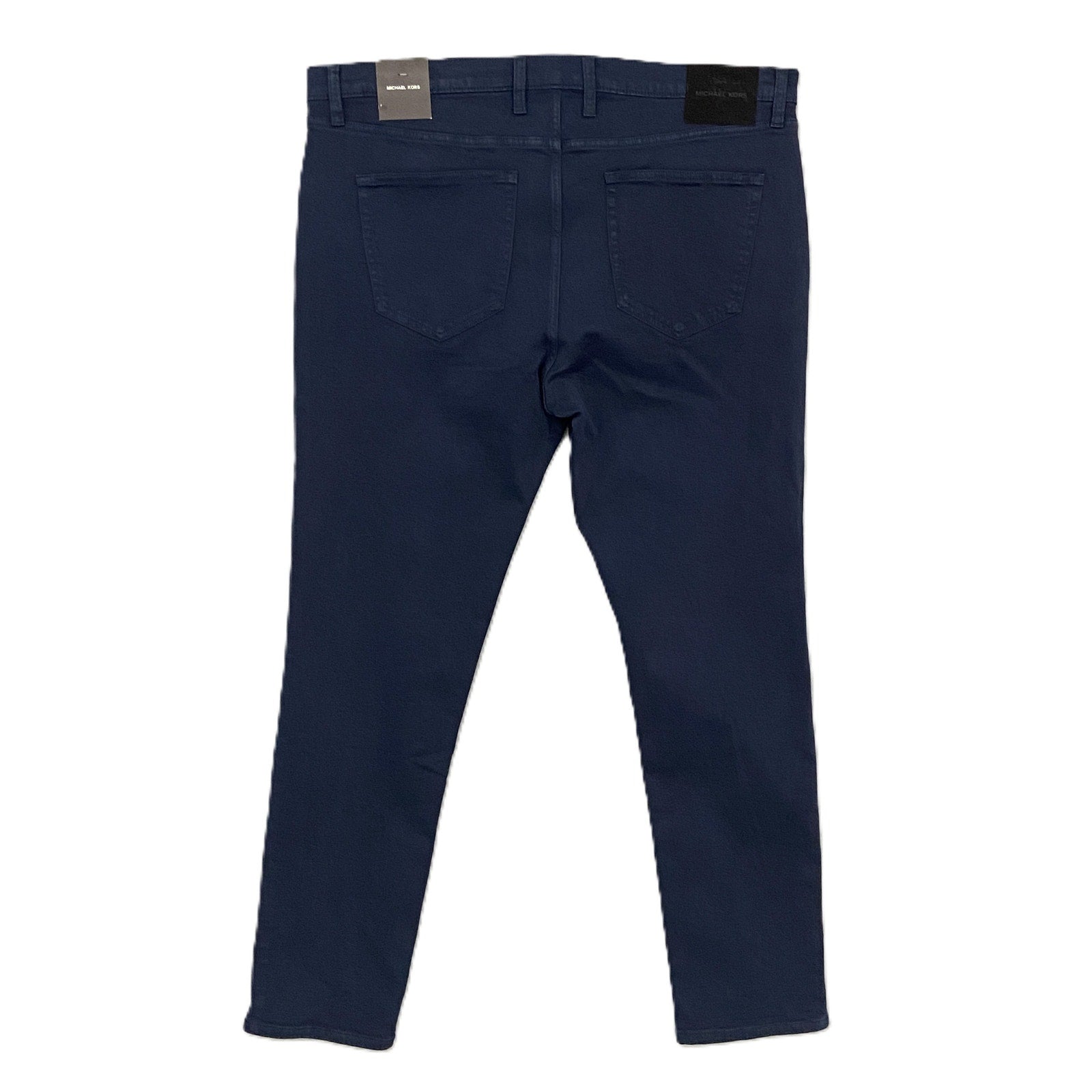 Michael Kors Men's 40x32 Slim-Fit Parker Stretch Twill Pants Midnight Blue