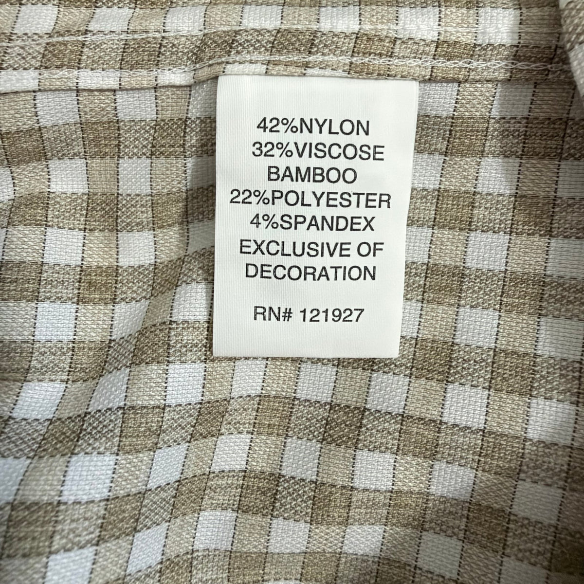 Johnnie-O Westwood Performance Shirt Men's XXL Button-Down Hazlenut Check