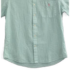 Polo Ralph Lauren Shirt Men's Small Classic Fit Short Sleeve Seersucker Green