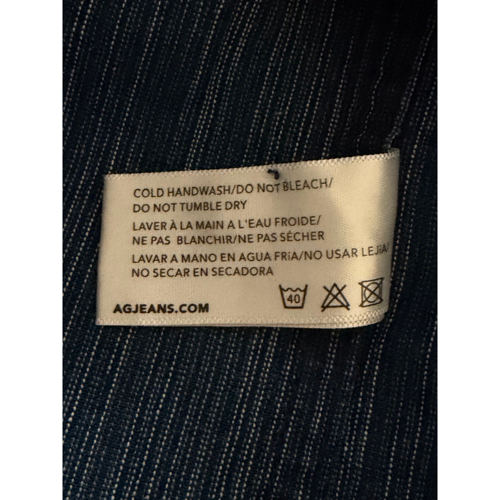 AG Los Angeles Shirt Men's Large Relaxed Fit Wesley Short Slv Button-Up Blue
