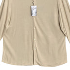 Daniel Cremieux Polo Shirt Signature Collection Men's XXL Long Sleeve Beige