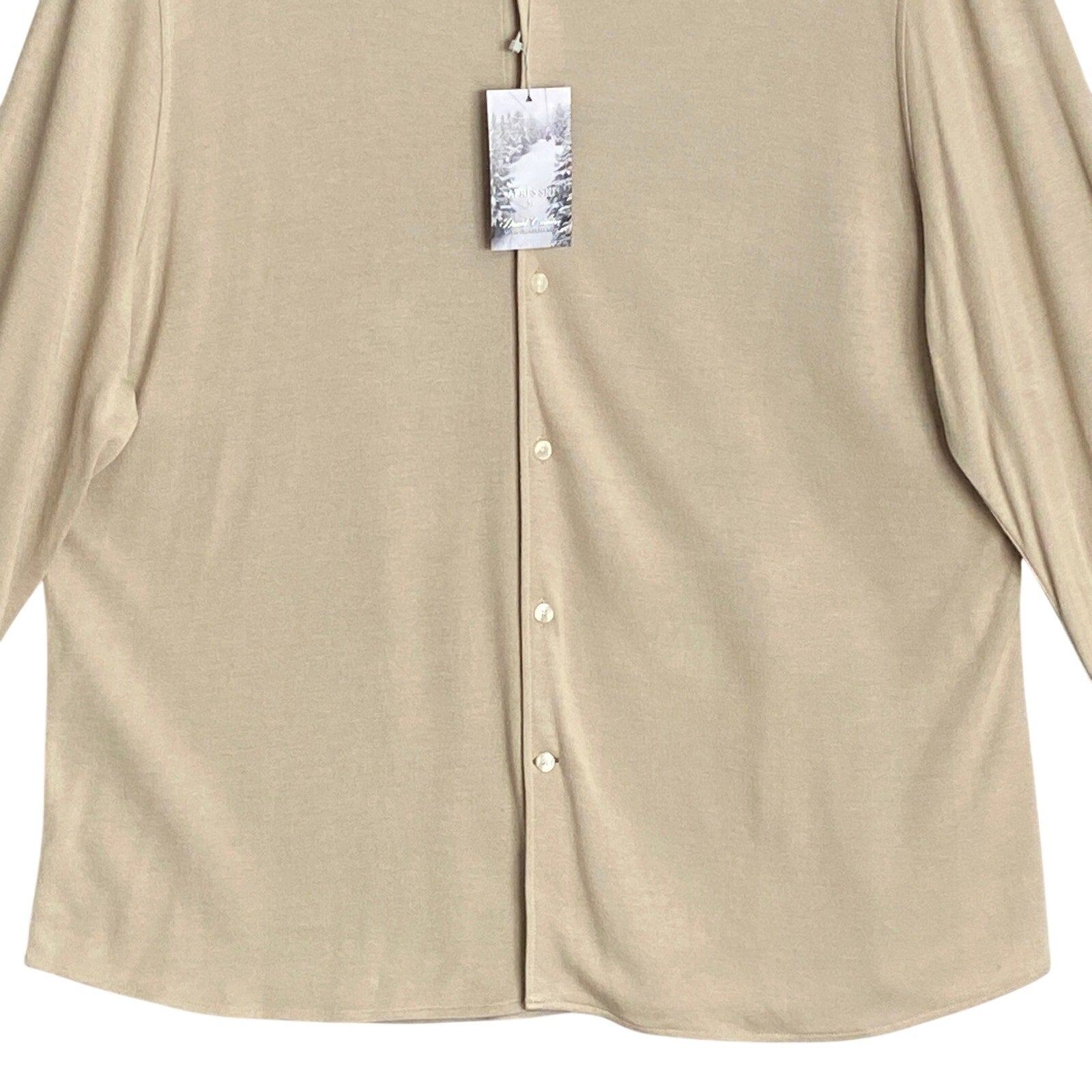 Daniel Cremieux Polo Shirt Signature Collection Men's XXL Long Sleeve Beige