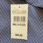 Nautica Dress Shirt Men's 14-14.5 32/33 Performance Slim Fit Blue White Ck