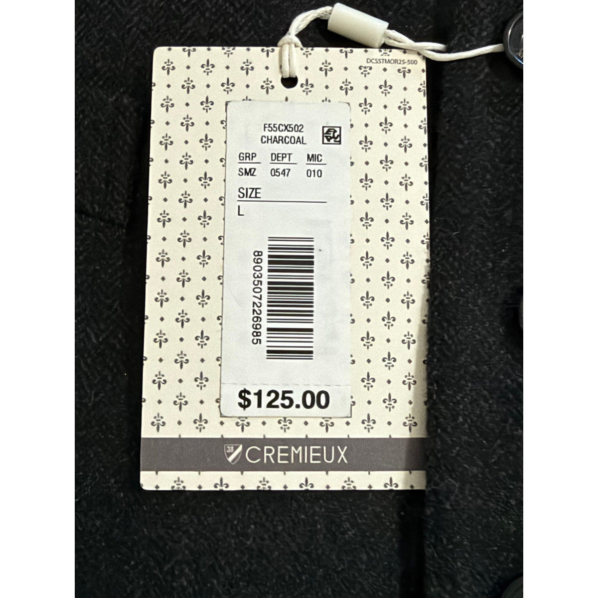Daniel Cremieux Herringbone Vest Men's Large St. Moritz Wool Blend Charcoal