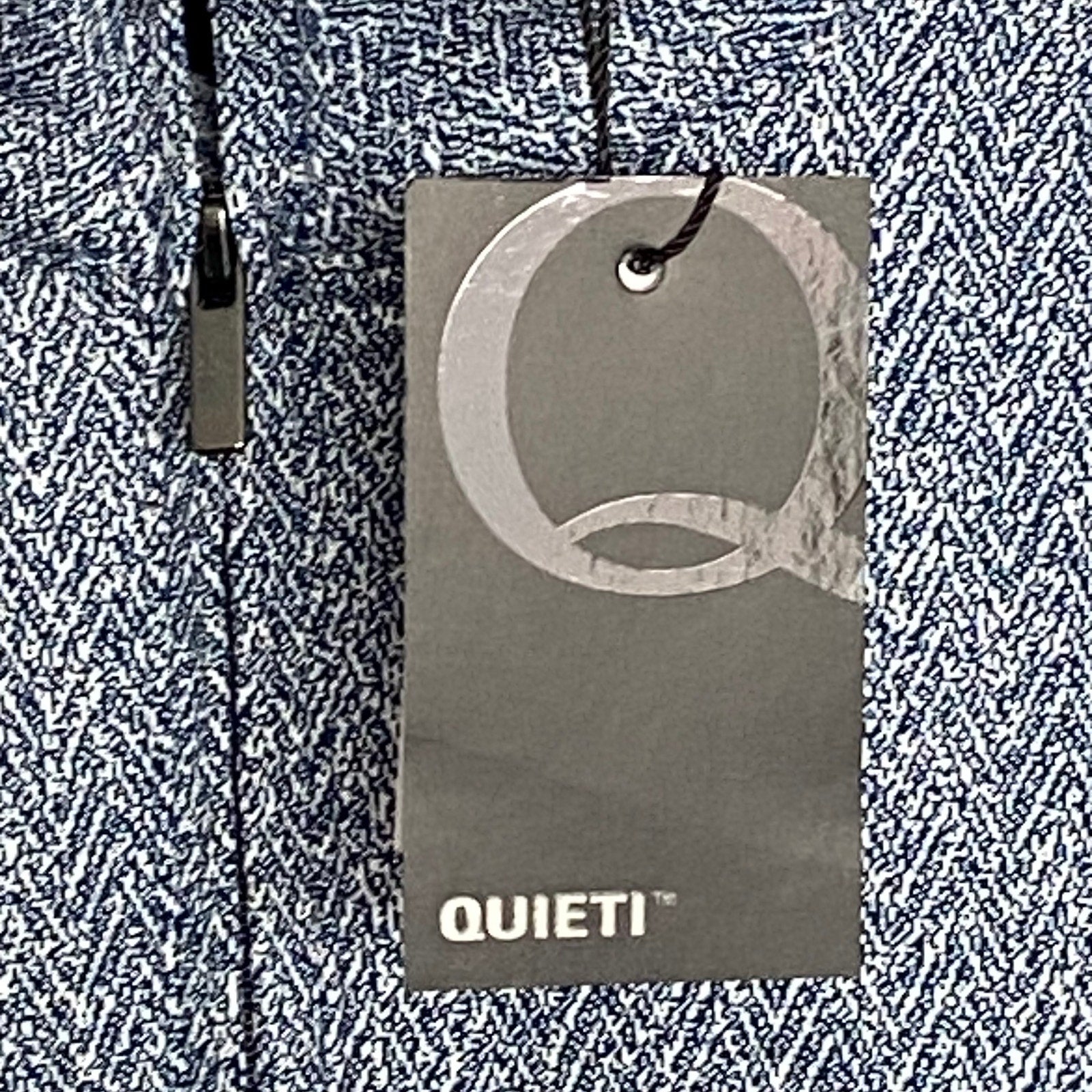 Quieti 1/4 Zip Pullover Men's XXL Mock Neck Stretch Fabric Blue