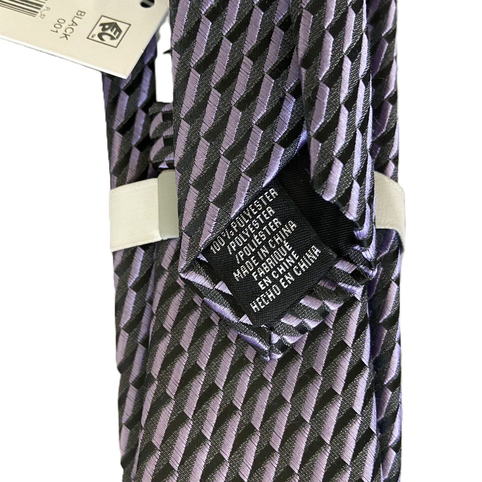 Perry Ellis Portfolio Necktie Lot of 2 Classic Width/Length Black Magenta