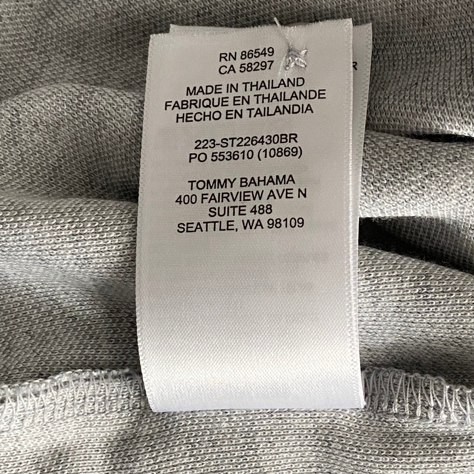 Tommy Bahama Polo Shirt Men's XL Island Zone Pima Cotton Gray Heather