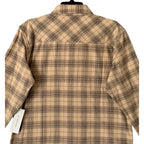 AG Los Angeles Wayne Work Shirt Men's Small Relaxed Fit Tan Plaid