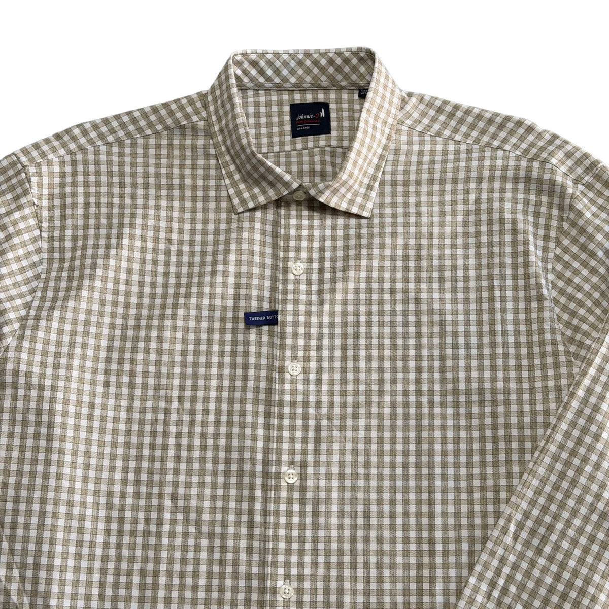 Johnnie-O Westwood Performance Shirt Men's XXL Button-Down Hazlenut Check