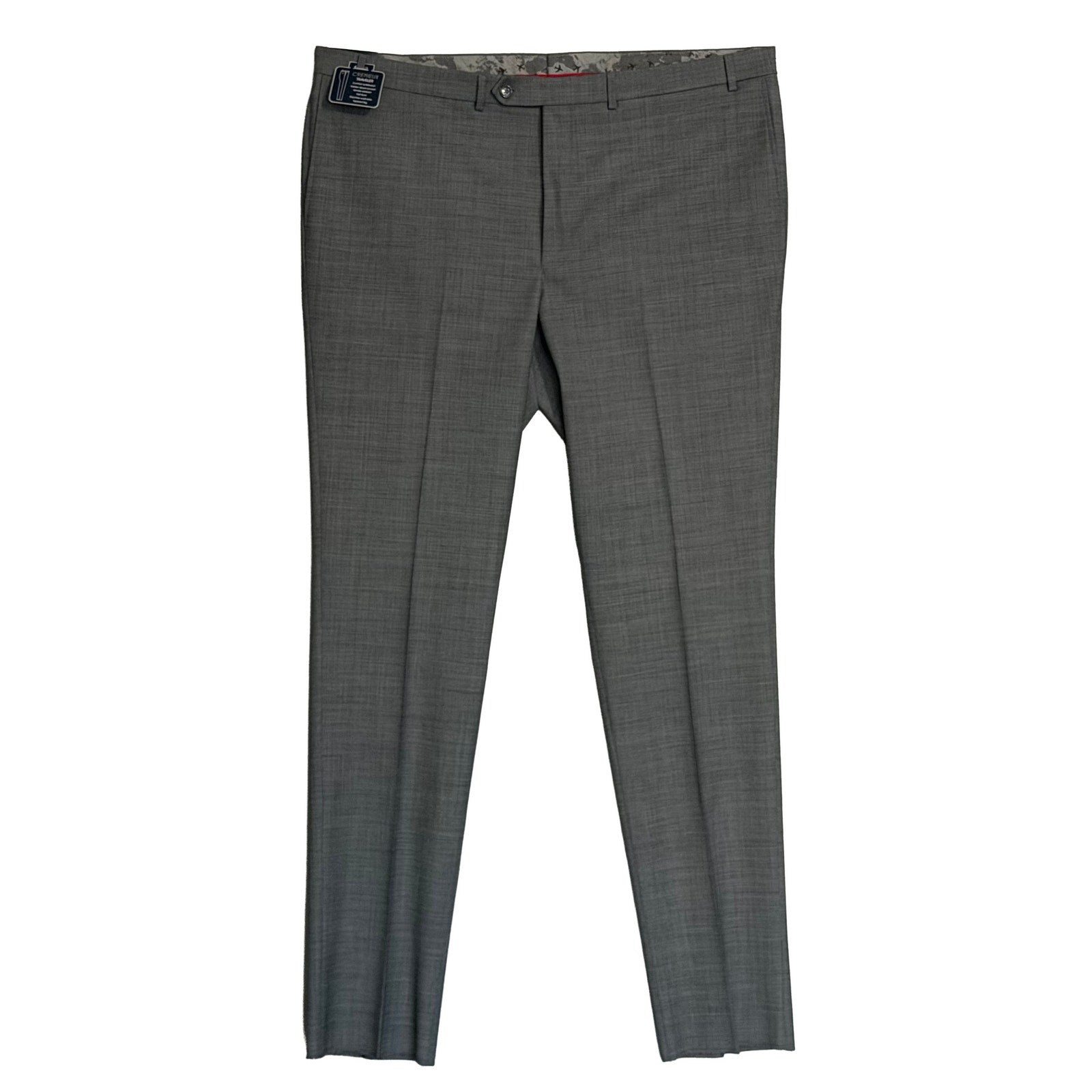 Daniel Cremieux Dress Pant Men's 46L Traveler Raw Hem Comfort Waist Gray