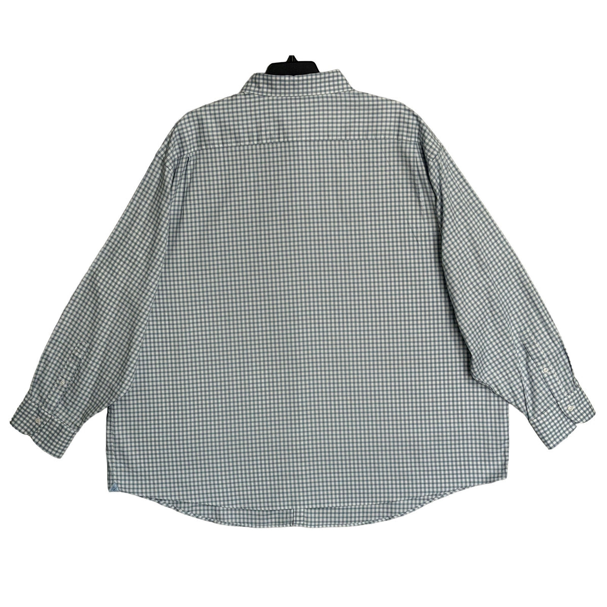 Daniel Cremieux Oxford Shirt Men's 4XB Big & Tall Button-Down Stretch Stone Blue Gingham