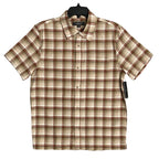 Liverpool Los Angeles Shirt Men's Small Casual Button-Up Shirt Brown Gingham