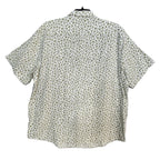 Boss Shirt Men's 3XL Big & Tall Short Slv Stretch Linen Shirt Green Floral