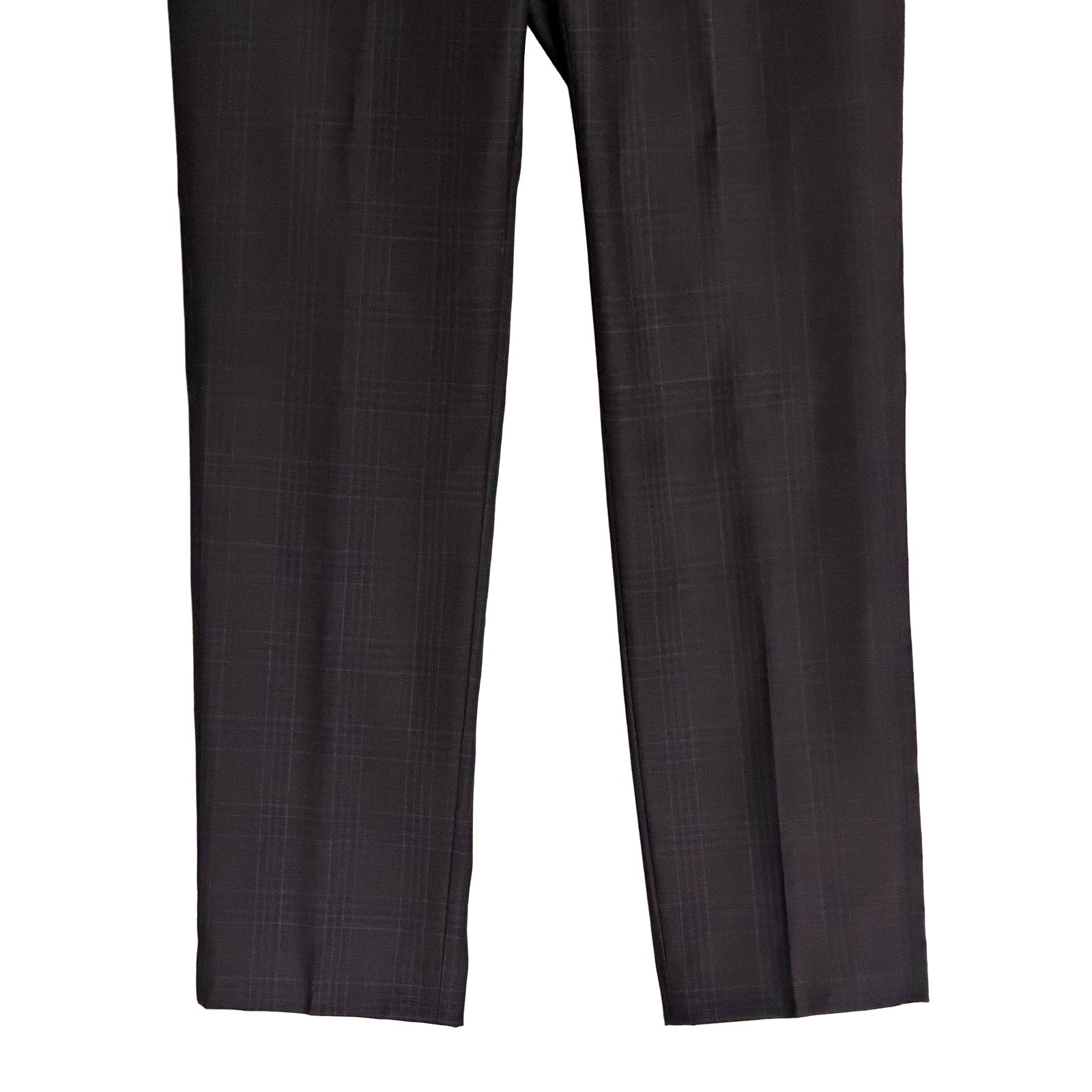 Calvin Klein Suit Pant Men's 32"x30" Slim Fit Stretch Navy Burgundy Check