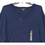 Hart Schaffner Marx Sweater Men's 3XB Big & Tall V-Neck Merino Wool Blue Heather