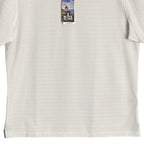 Daniel Cremieux Polo Shirt 38 Men's Medium Supima Cotton Shirt White Stripe