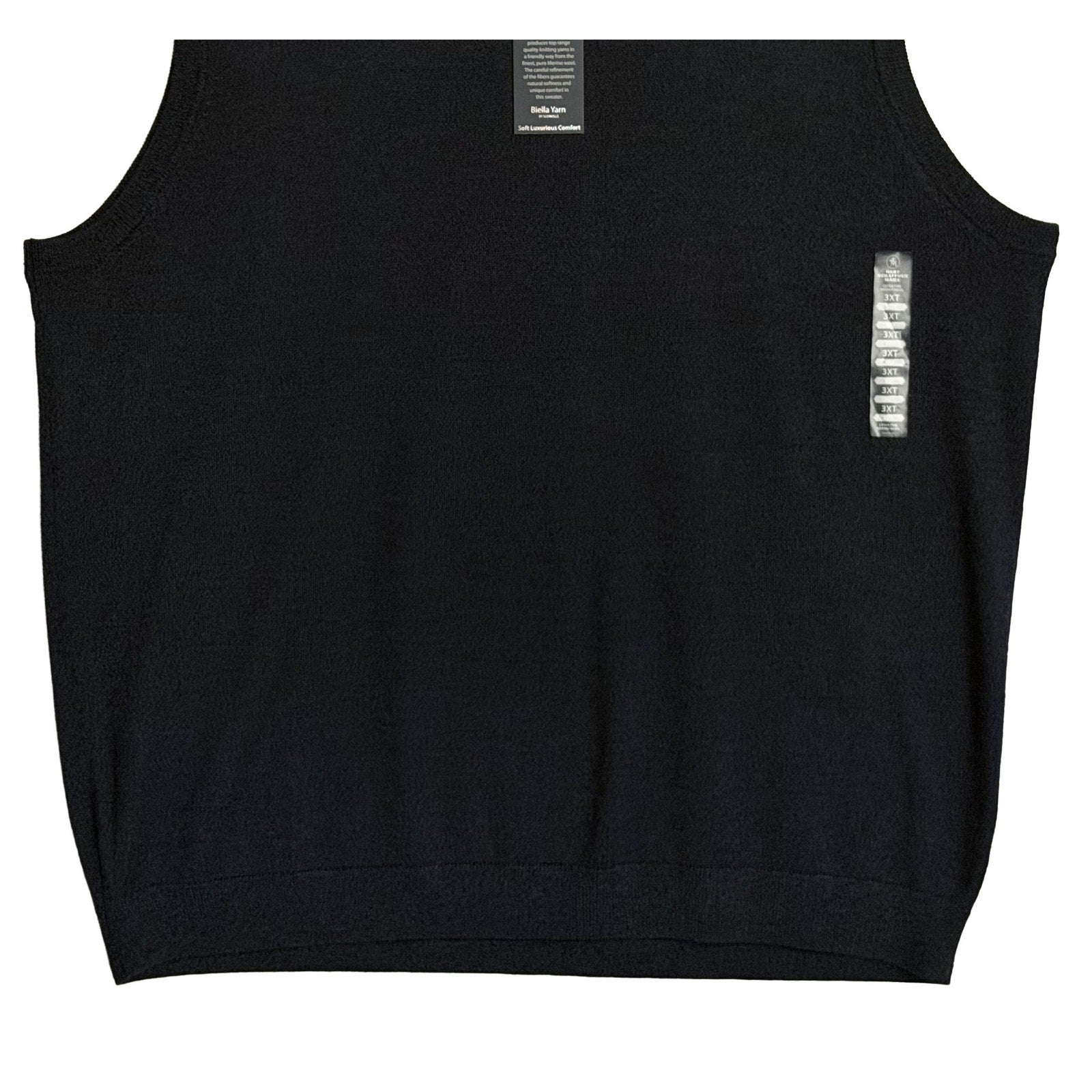 Hart Schaffner Marx Sweater Vest Men's 3XT Big & Tall Wool Navy Heather