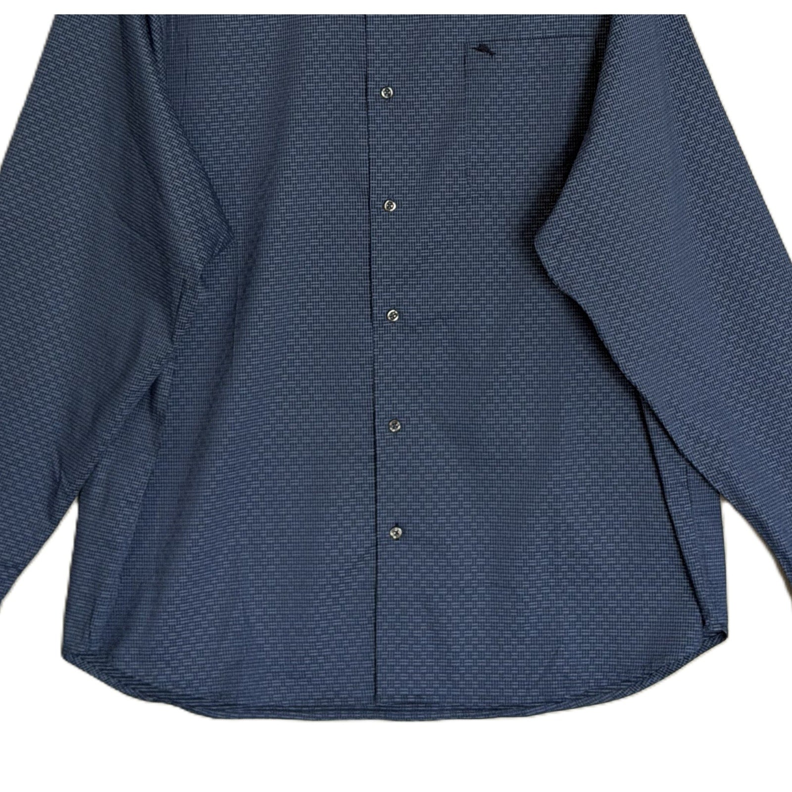Tommy Bahama Dress Shirt Men's 2XLT Big & Tall Sarasota Stretch Island Navy