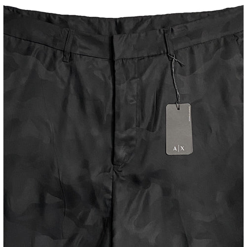 Armani Exchange Shorts Men's 36W Black Camo Lyocell Shorts 9" Inseam